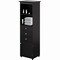 Tall Freestanding Storage Organizer Linen Tower, Vanity Closet, Bathroom Cabinet with 2 Open shelves, 3 Drawers, and a Closet